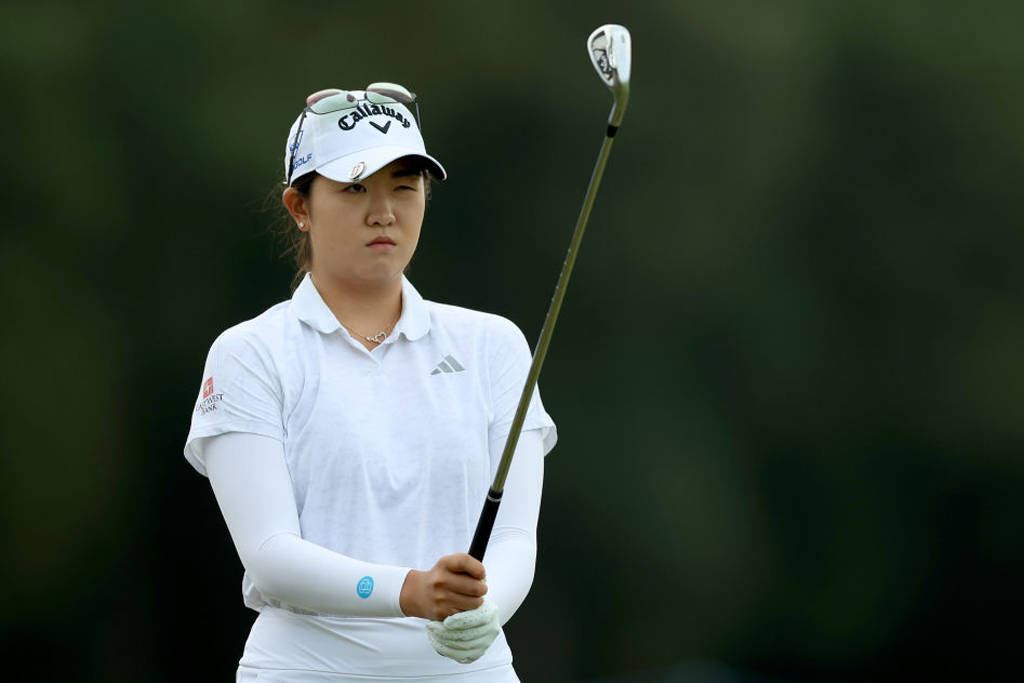 Rose Zhang in action at the AIG Women's Open at Walton Heath